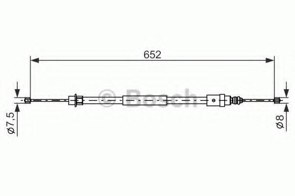 BOSCH 1987477579 Трос, стоянкова гальмівна система