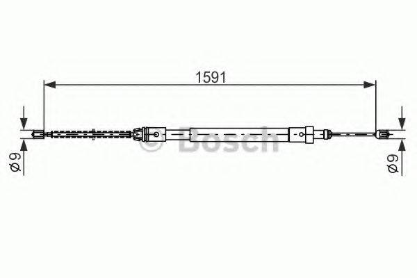 BOSCH 1987477580 Трос, стоянкова гальмівна система