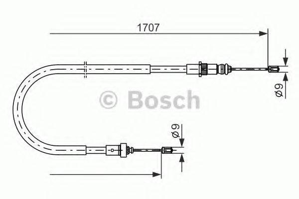 BOSCH 1987477587 Трос, стоянкова гальмівна система