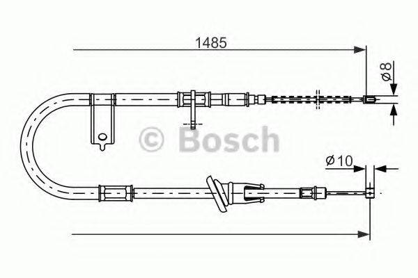 BOSCH 1987477614 Трос, стоянкова гальмівна система