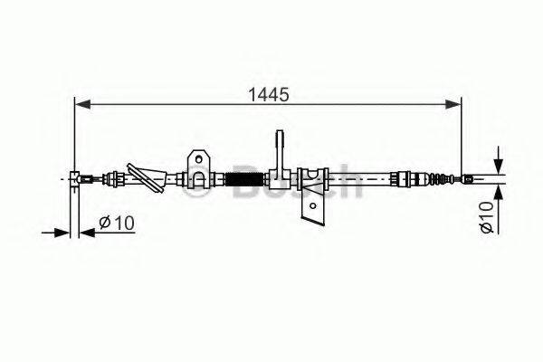 BOSCH 1987477624 Трос, стоянкова гальмівна система