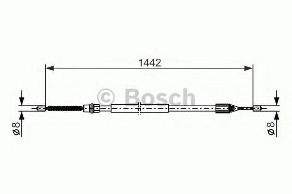 BOSCH 1987477643 Трос, стоянкова гальмівна система