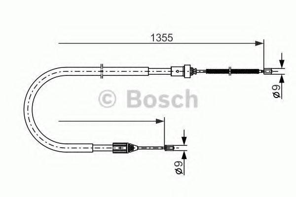 BOSCH 1987477644 Трос, стоянкова гальмівна система