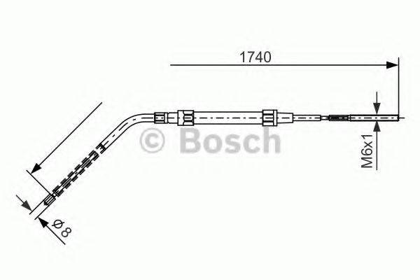 BOSCH 1987477689 Трос, стоянкова гальмівна система