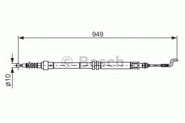 BOSCH 1987477706 Трос, стоянкова гальмівна система