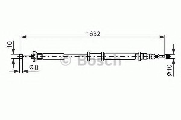 BOSCH 1987477722 Трос, стоянкова гальмівна система