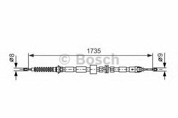 BOSCH 1987477734 Трос, стоянкова гальмівна система