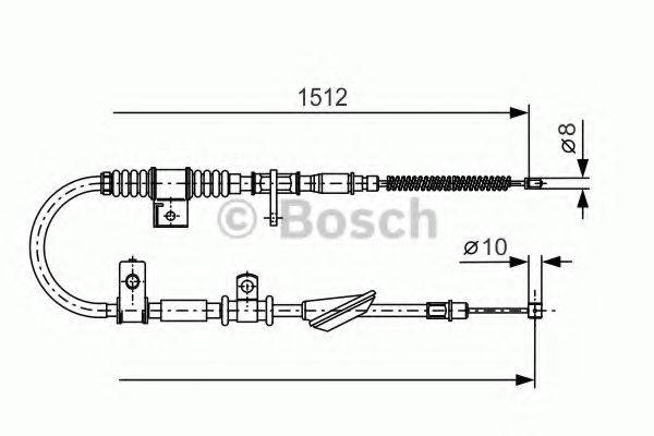 BOSCH 1987477742 Трос, стоянкова гальмівна система