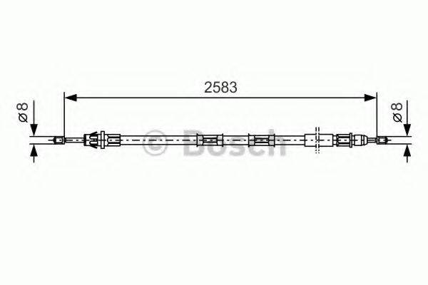 BOSCH 1987477762 Трос, стоянкова гальмівна система