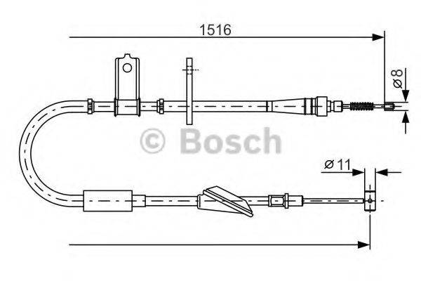 BOSCH 1987477771 Трос, стоянкова гальмівна система