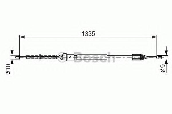 BOSCH 1987477783 Трос, стоянкова гальмівна система