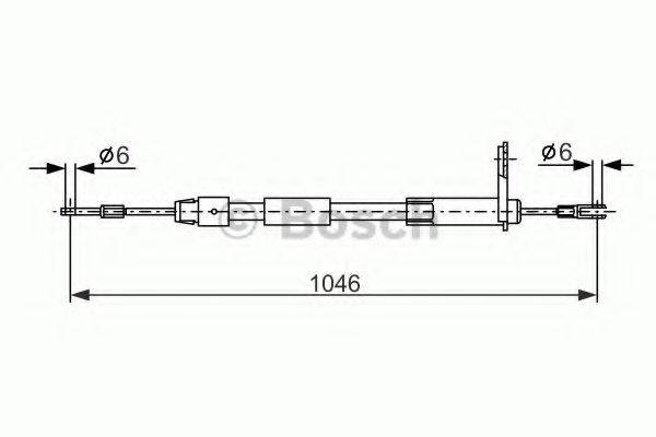 BOSCH 1987477809 Трос, стоянкова гальмівна система