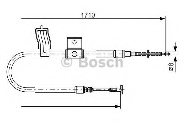 BOSCH 1987477829 Трос, стоянкова гальмівна система