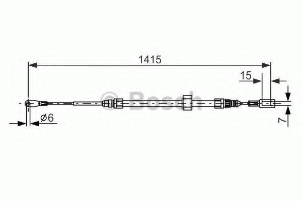 BOSCH 1987477856 Трос, стоянкова гальмівна система