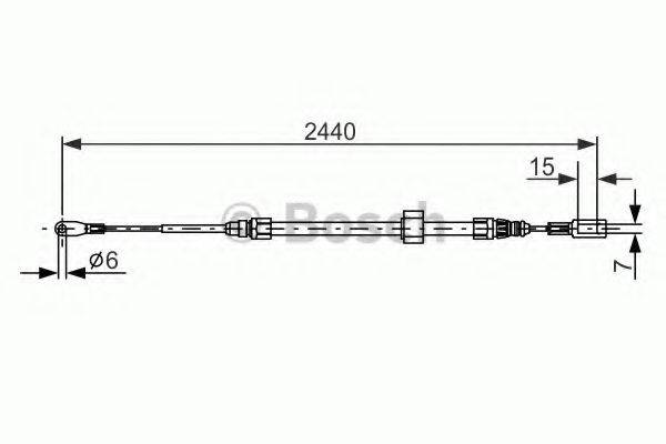 BOSCH 1987477880 Трос, стоянкова гальмівна система