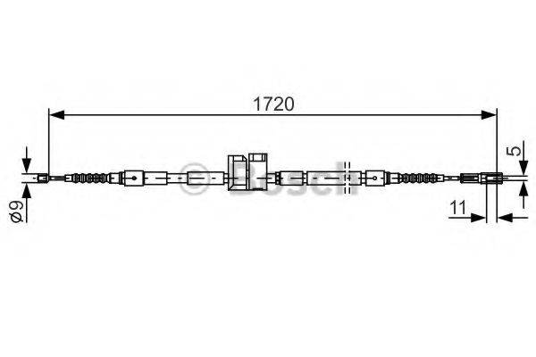 BOSCH 1987477882 Трос, стоянкова гальмівна система