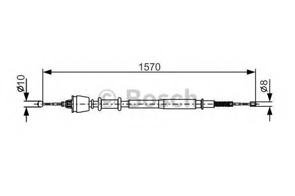 BOSCH 1987477885 Трос, стоянкова гальмівна система