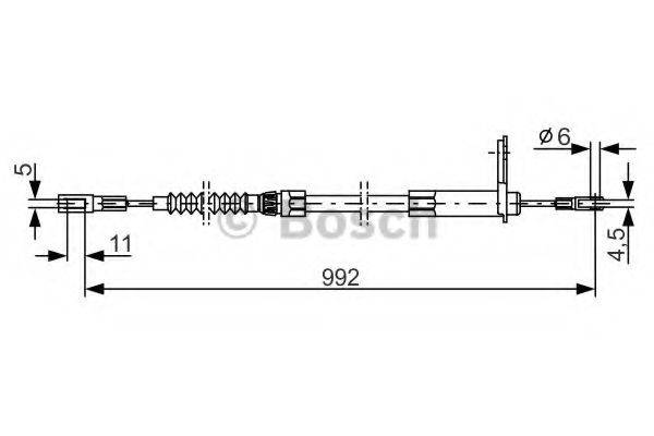 BOSCH 1987477899 Трос, стоянкова гальмівна система