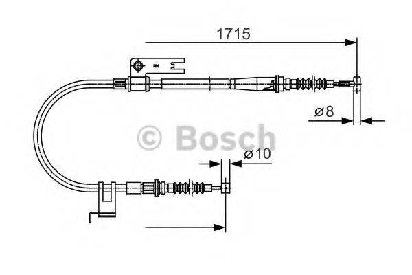 BOSCH 1987477916 Трос, стоянкова гальмівна система