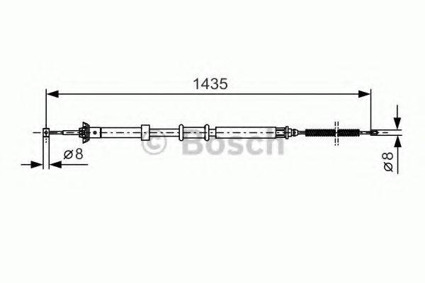 BOSCH 1987477926 Трос, стоянкова гальмівна система