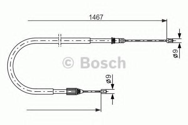 BOSCH 1987477937 Трос, стоянкова гальмівна система