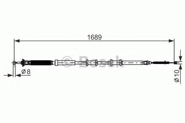 BOSCH 1987477975 Трос, стоянкова гальмівна система