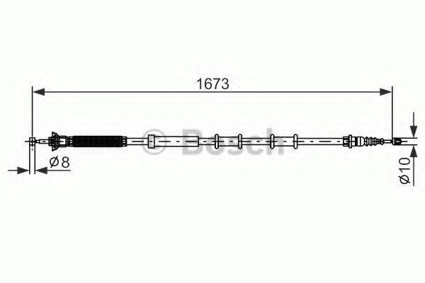 BOSCH 1987477977 Трос, стоянкова гальмівна система