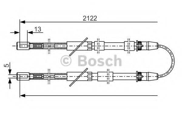 BOSCH 1987482010 Трос, стоянкова гальмівна система