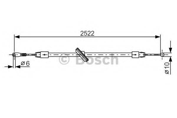 BOSCH 1987482029 Трос, стоянкова гальмівна система