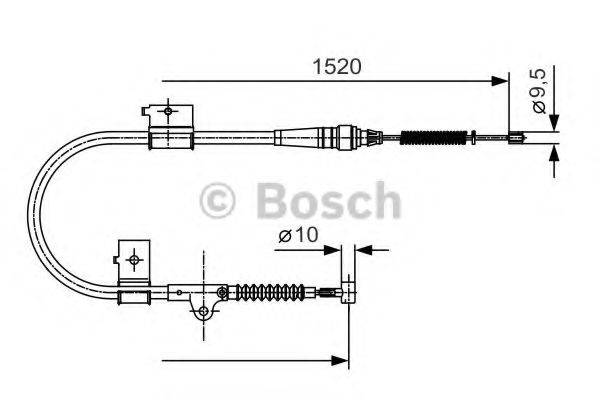 BOSCH 1987482051 Трос, стоянкова гальмівна система