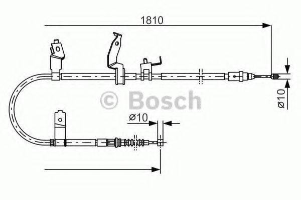 BOSCH 1987482052 Трос, стоянкова гальмівна система