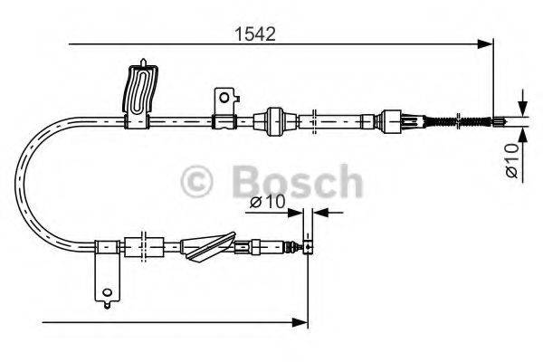 BOSCH 1987482084 Трос, стоянкова гальмівна система