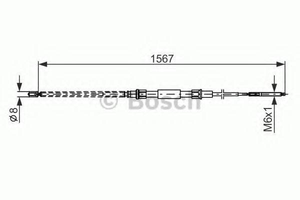 BOSCH 1987482104 Трос, стоянкова гальмівна система