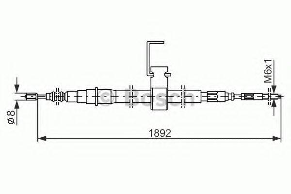 BOSCH 1987482106 Трос, стоянкова гальмівна система