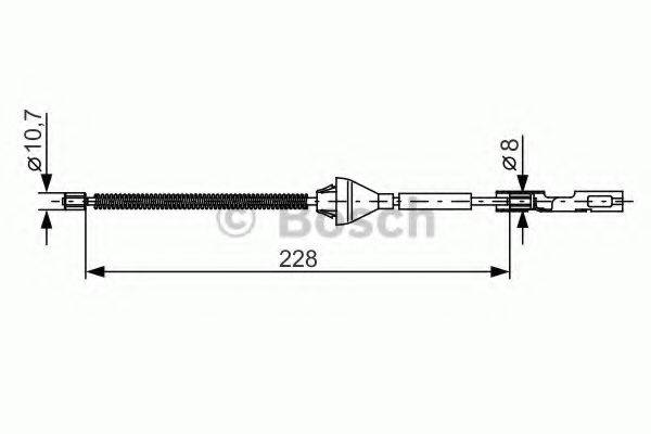 BOSCH 1987482122 Трос, стоянкова гальмівна система