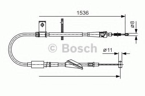 BOSCH 1987482137 Трос, стоянкова гальмівна система