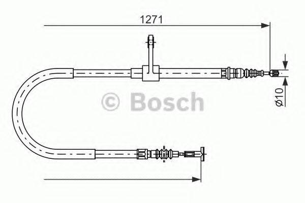 BOSCH 1987482186 Трос, стоянкова гальмівна система