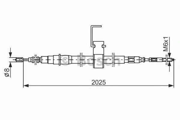 BOSCH 1987482256 Трос, стоянкова гальмівна система