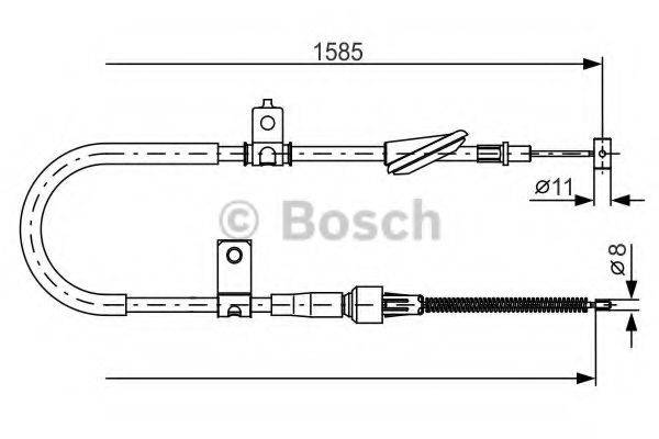 BOSCH 1987482257 Трос, стоянкова гальмівна система