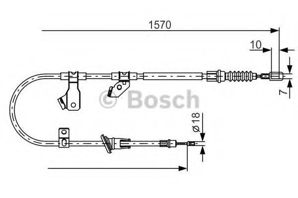 BOSCH 1987482272 Трос, стоянкова гальмівна система