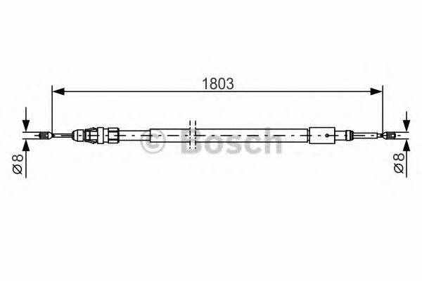 BOSCH 1987482317 Трос, стоянкова гальмівна система