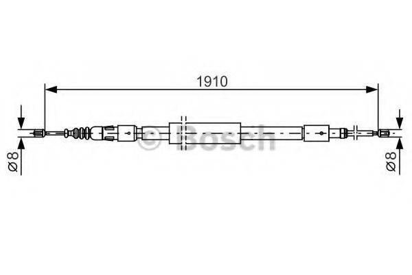 BOSCH 1987482318 Трос, стоянкова гальмівна система