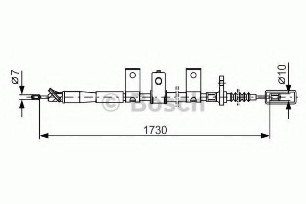 BOSCH 1987482344 Трос, стоянкова гальмівна система