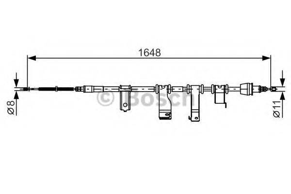 BOSCH 1987482350 Трос, стоянкова гальмівна система