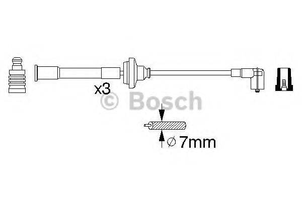 BOSCH 0356912839 Комплект дротів запалювання