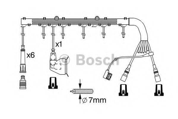 BOSCH 0986356362 Комплект дротів запалювання