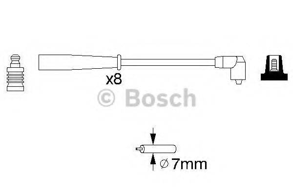 BOSCH 0986356707 Комплект дротів запалювання