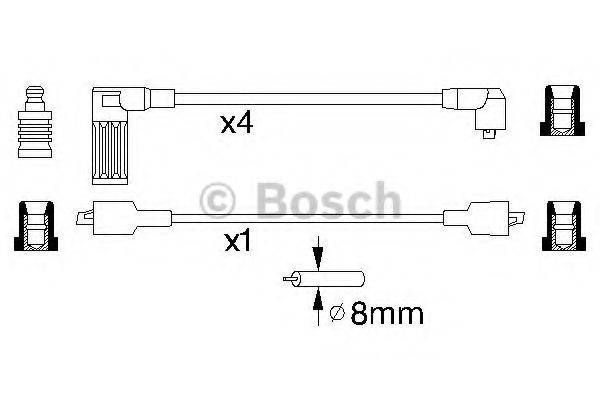 BOSCH 0986356857 Комплект дротів запалювання