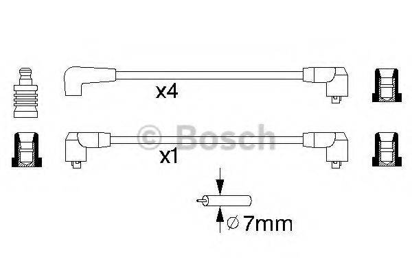 BOSCH 0986356865 Комплект дротів запалювання