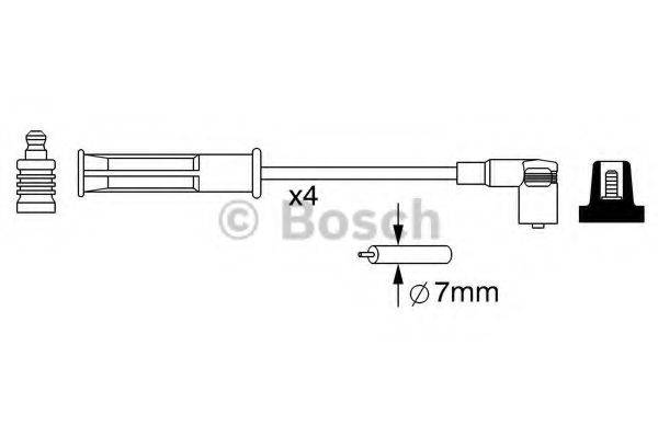 BOSCH 0986357048 Комплект дротів запалювання